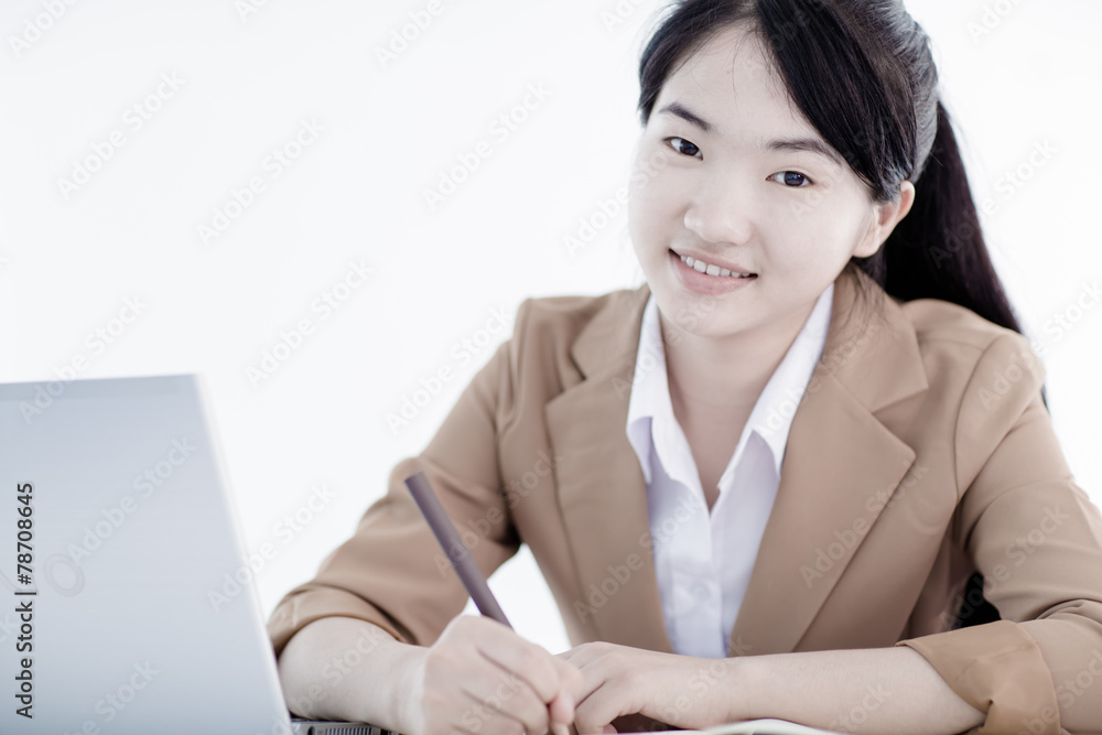 young asian businesswoman working in office young asian businesswoman working in office