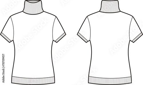 Short-sleeve turtleneck