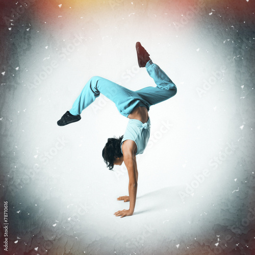 Hip hop dancer portrait on ...
