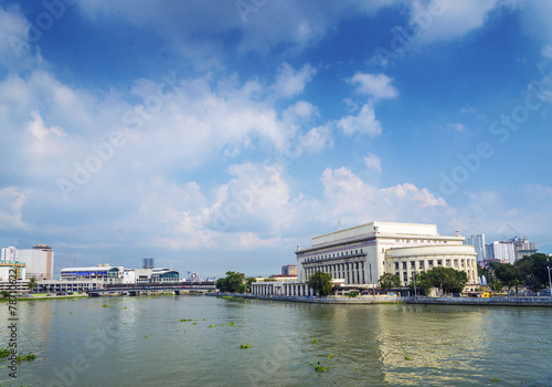 national post office and river in downtown manila philippines