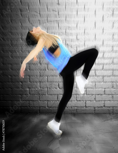 Hip hop dancer portrait in ...