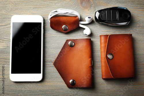Hand made leather man acces...