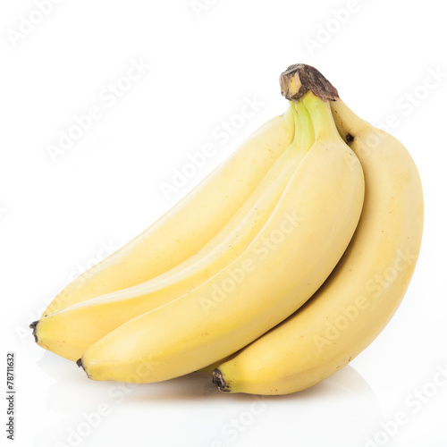 Bananas bunch isolated on white background cutout