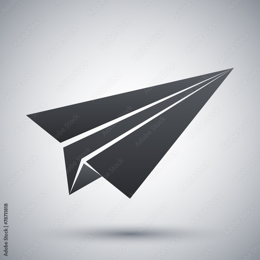 Vector paper airplane icon Vector paper airplane icon