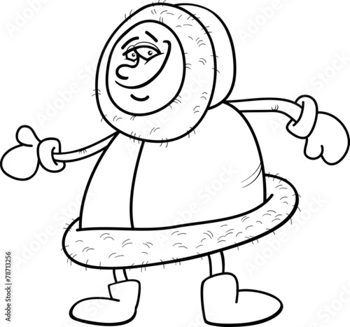 eskimo cartoon coloring page