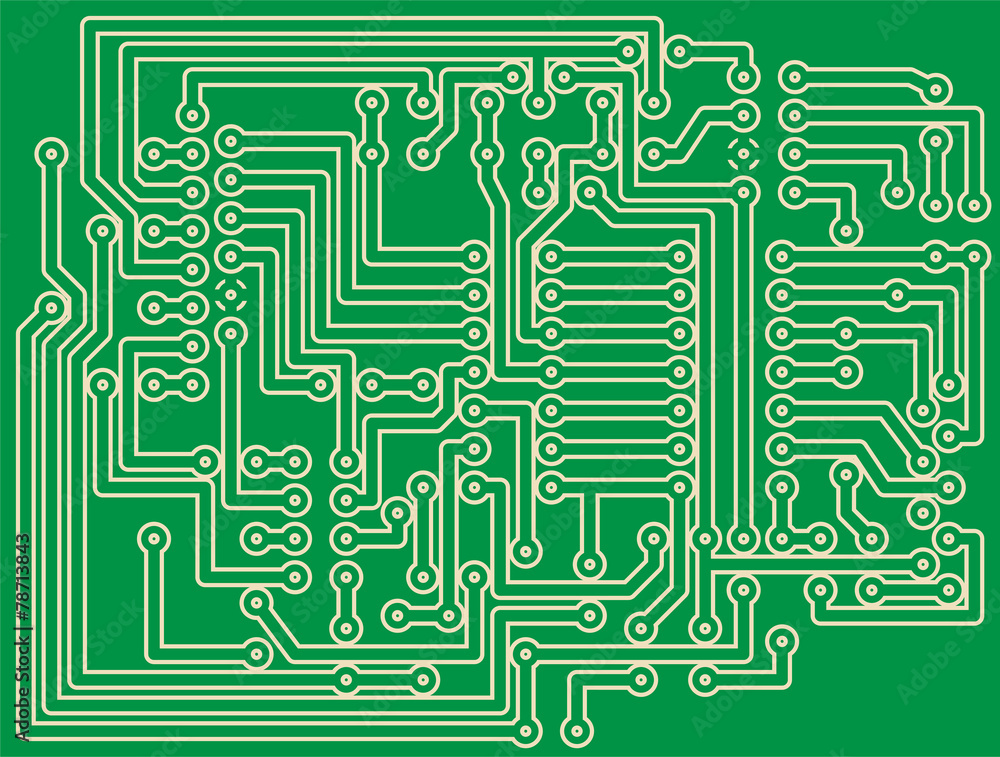 Vector illustration of a printed circuit board Vector illustration of a printed circuit board