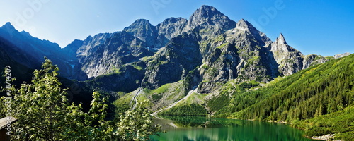 Fototapeta Naklejka Na Ścianę i Meble -  Beautiful glacial lakes in Polish Tatra mountains