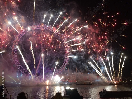 fireworks on the Thames