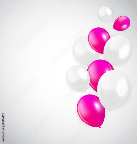 Set of Colored Balloons, Vector Illustration. © olegganko