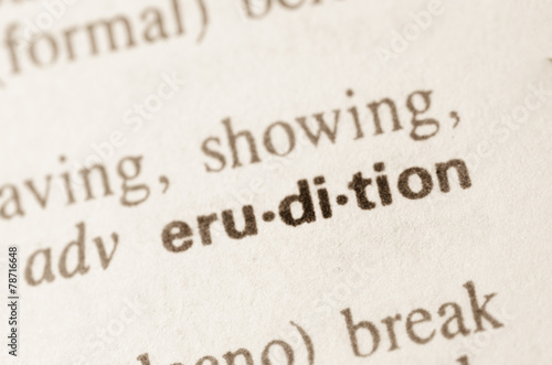 Dictionary definition of worderudition