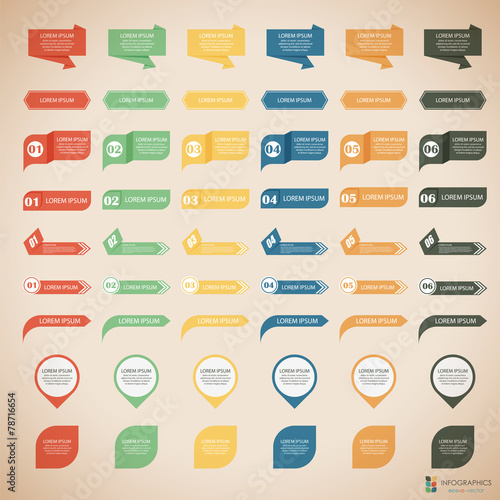 Set elements of infographics