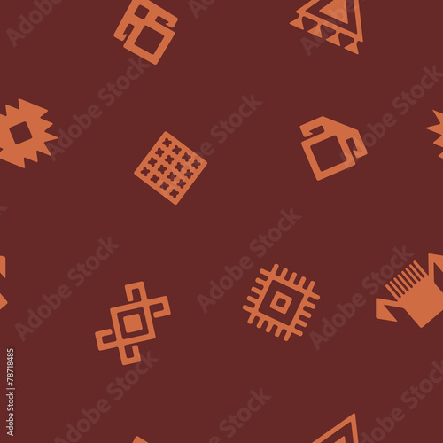 seamless background with Persian ethnic symbols