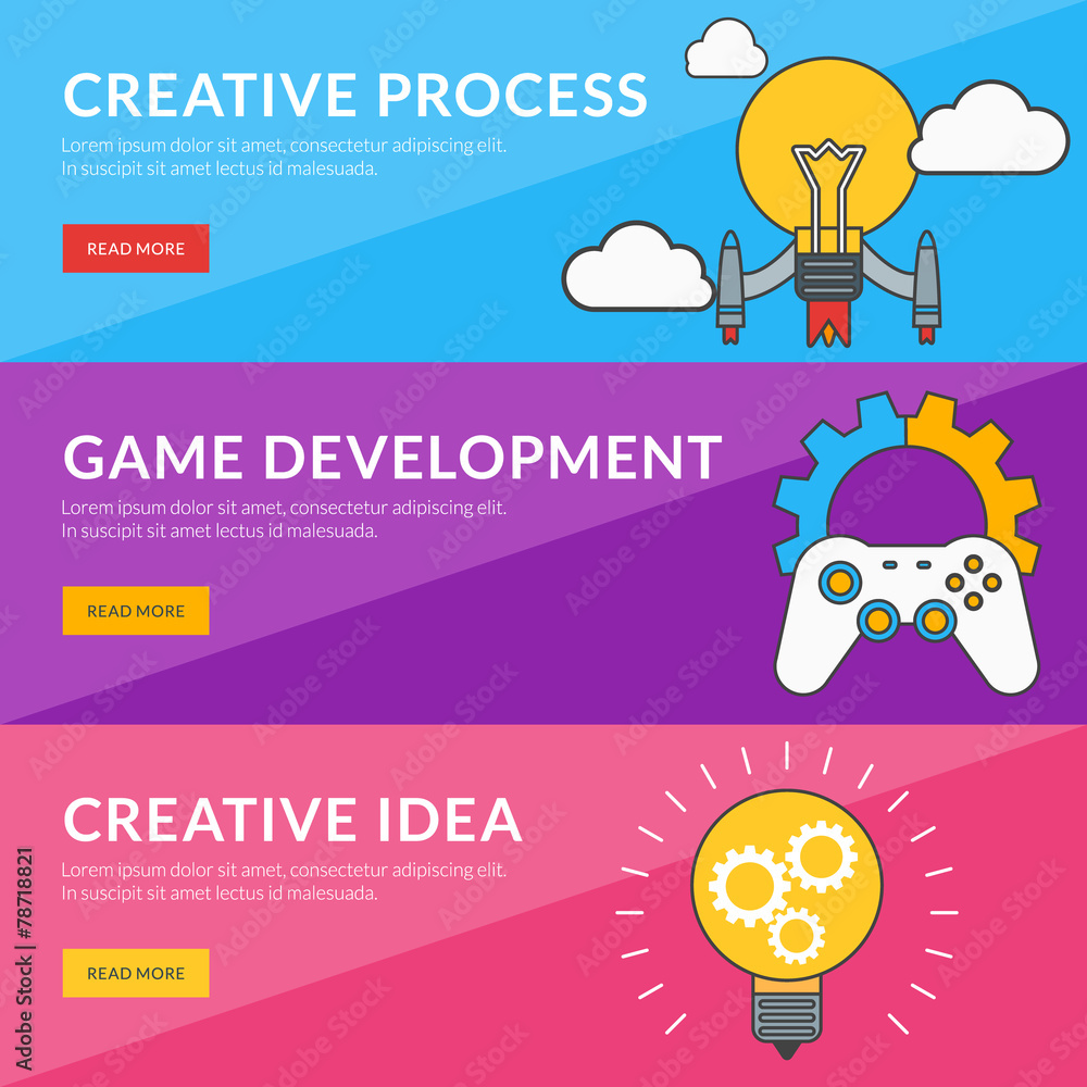 Concept for creative process, game development, creative idea