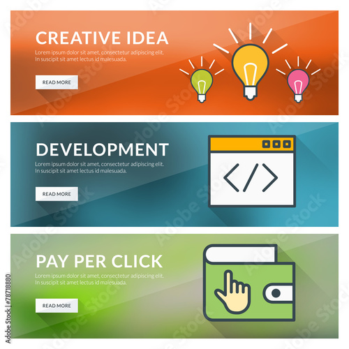 Concept for creative idea, development, pay per click