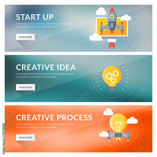 Concept for start up, creative idea, creative process