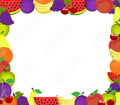frame of fruits