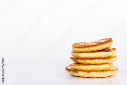 isolated stack of several pancake