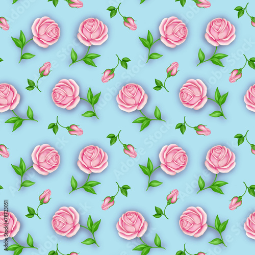 Seamless pattern with roses