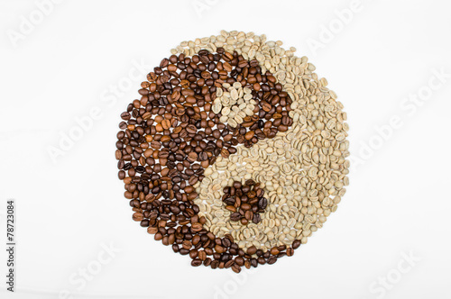 yin-yang of coffee beans