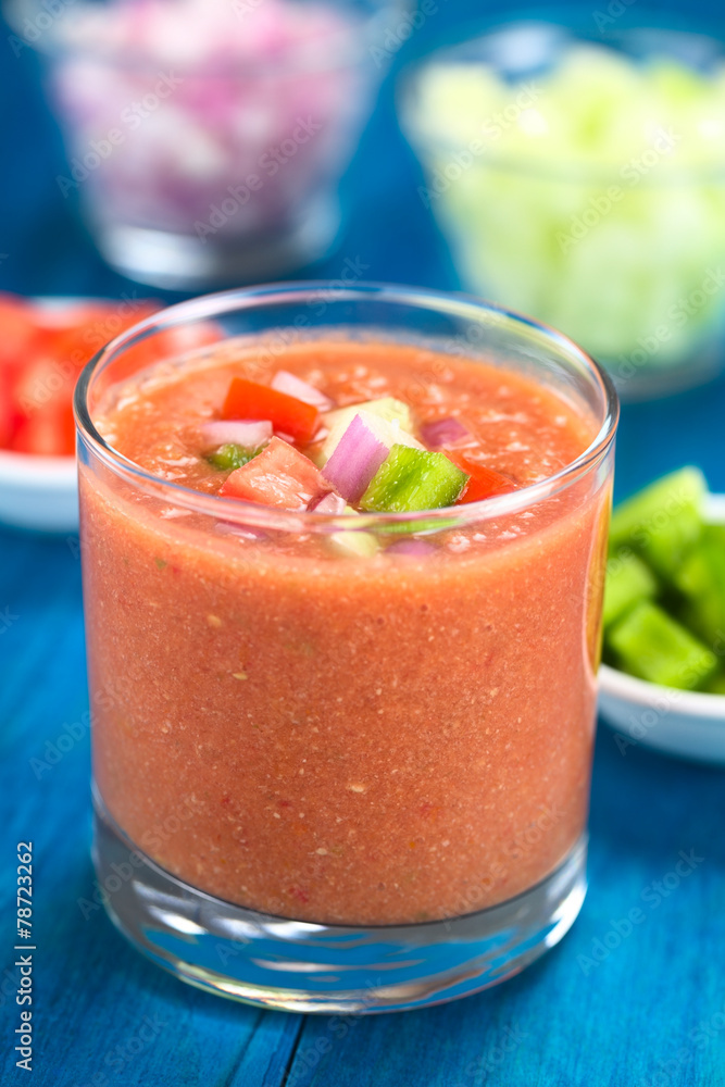 Spanish cold vegetable soup called Gazpacho Spanish cold vegetable soup called Gazpacho
