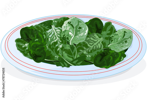 Plate of spinach