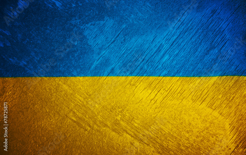 Canvas Print Grunge flag of Ukraine