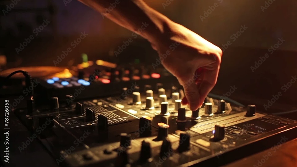 Dj mixing at the night club Dj mixing at the night club