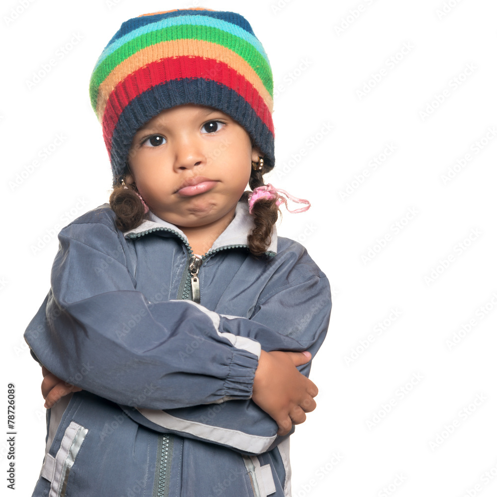 Mixed race little girl with a rapper attitude Mixed race little girl with a rapper attitude