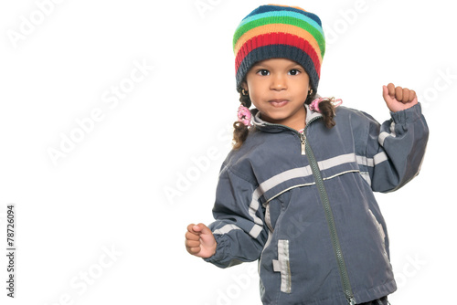 Mixed race little girl with a funny attitude