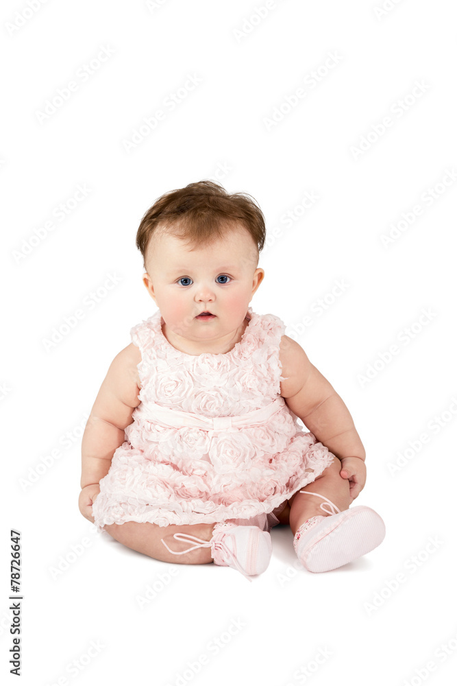 portrait of a cute baby sitting portrait of a cute baby sitting
