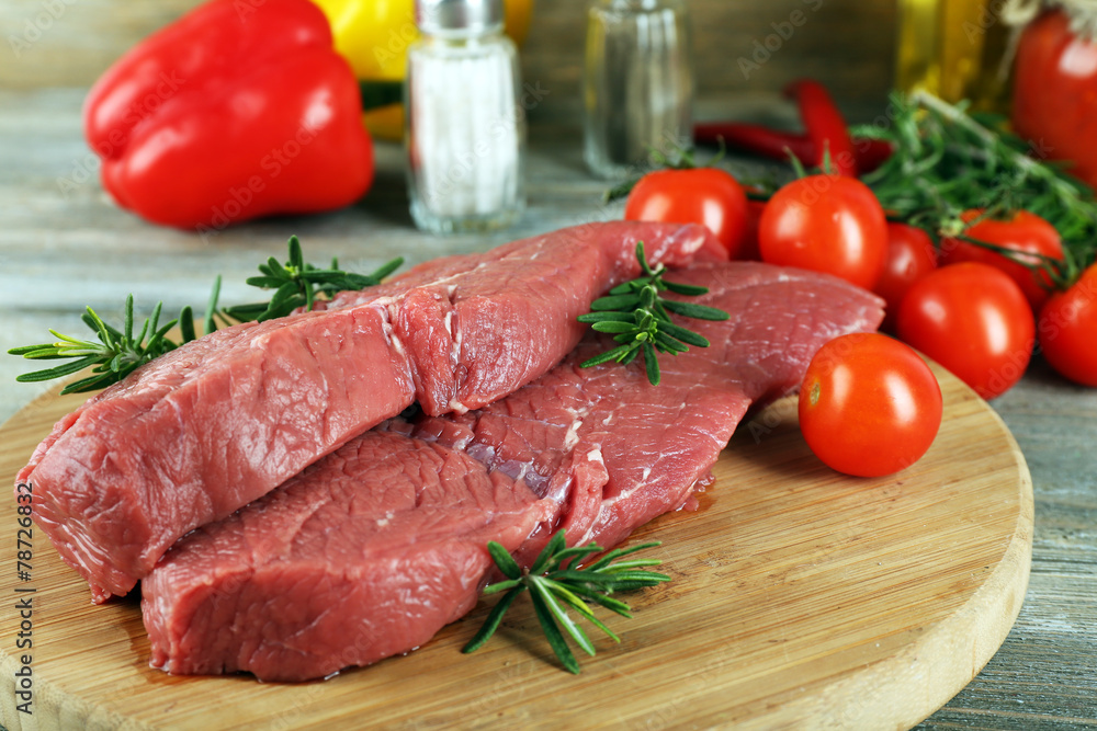 Raw beef steak Raw beef steak