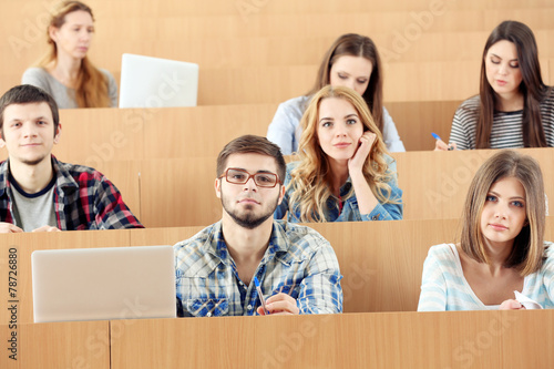 Group of students sitting i...