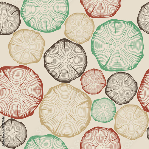 Colorful stylish cut log butt seamless background