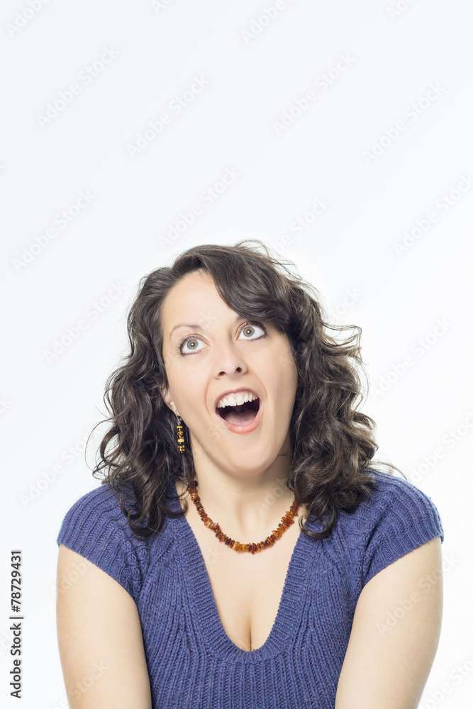 Young woman with surprise expression