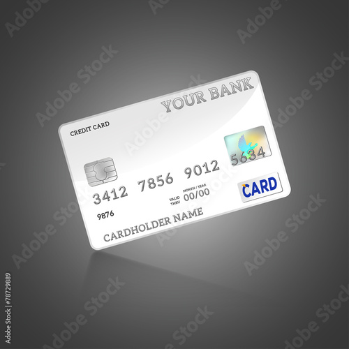 Vector -- Template credit card isolated on white