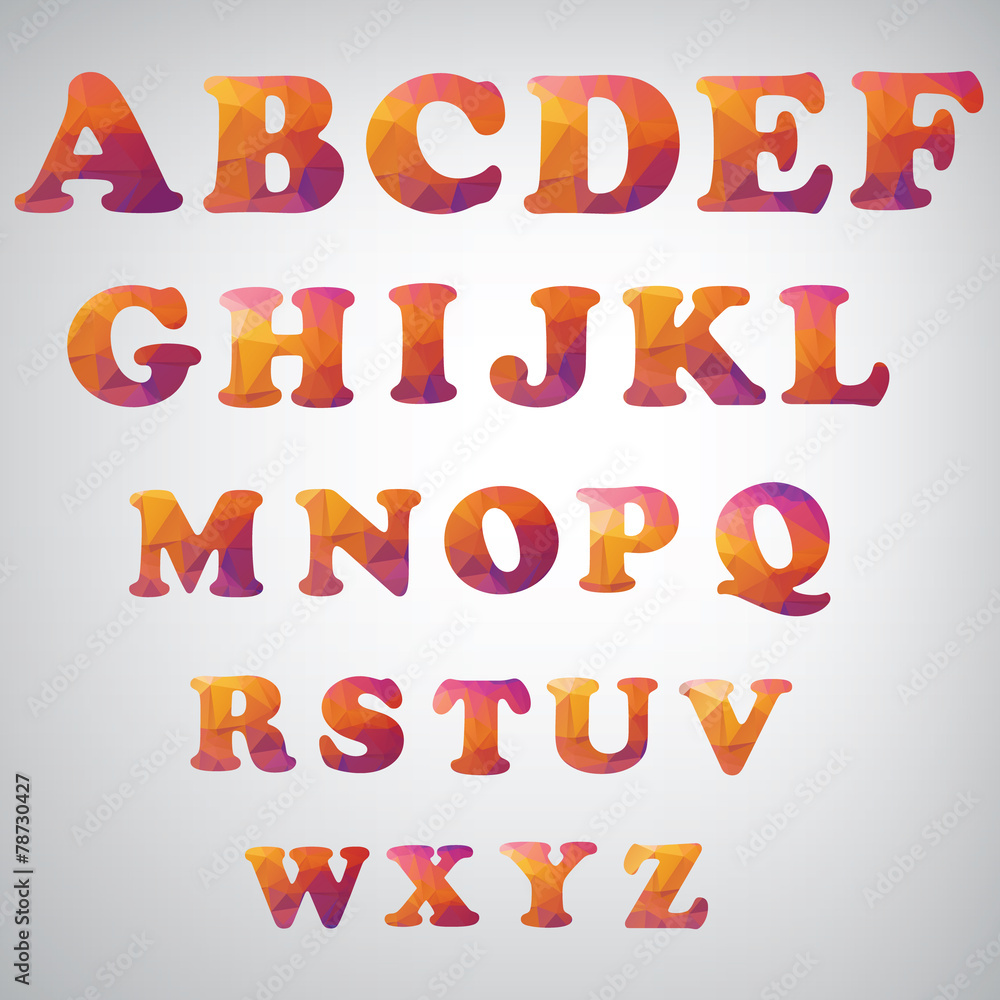 Abstract polygonal alphabet