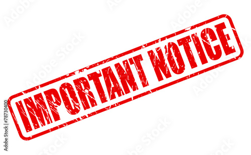 Important notice red stamp text