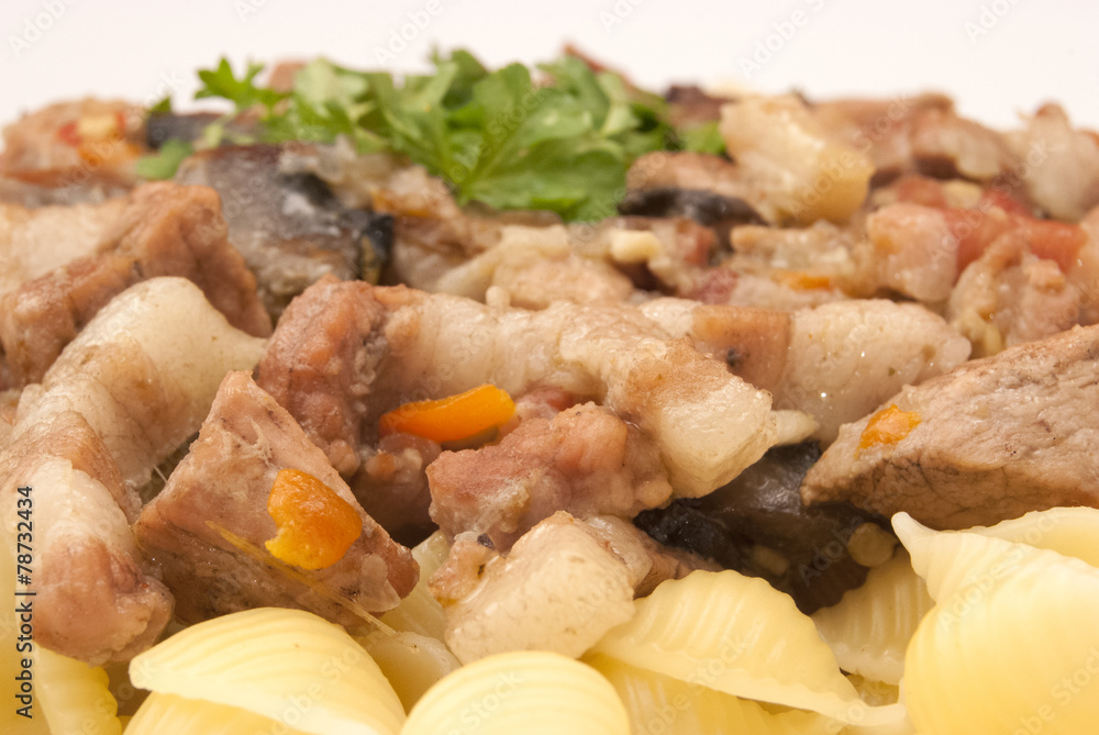 Ragout mit Obazter-Sauce und Pasta Ragout mit Obazter-Sauce und Pasta