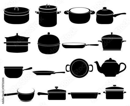 Cookware icons set