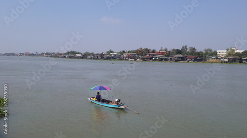 Long-tail boat in Chaopraya river Bangkok Thailand
