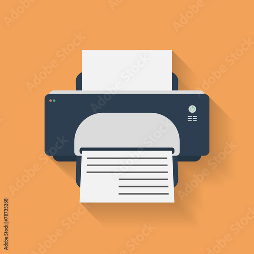 Icon of Printer. Flat style