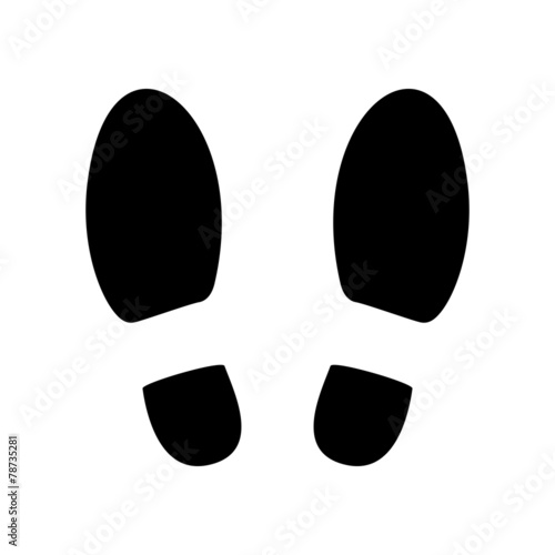Shoe prints or Footprint icon. photo