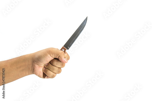 hand holding knife