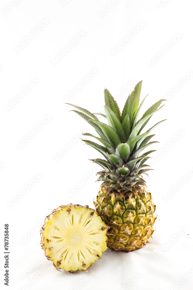 pineapple on isolated background pineapple on isolated background