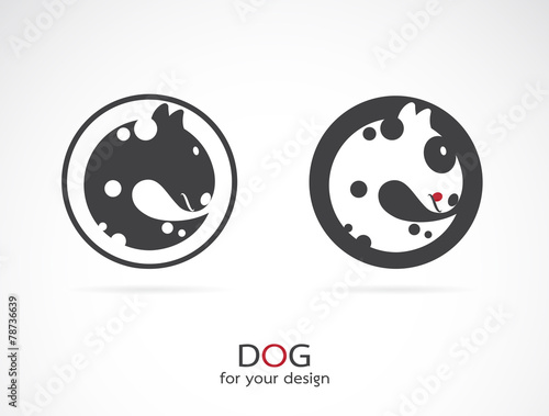 Vector image of an dog design on white background