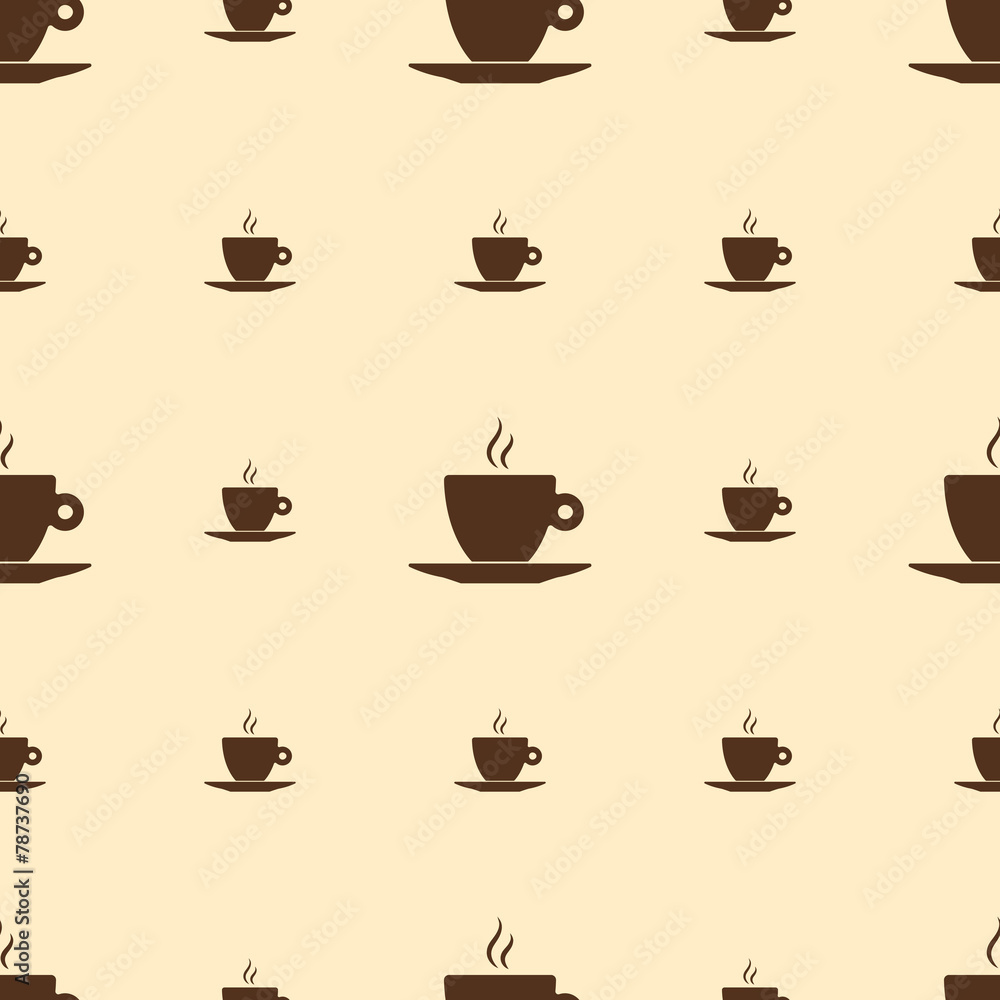 Obraz premium Seamless pattern with coffee cup