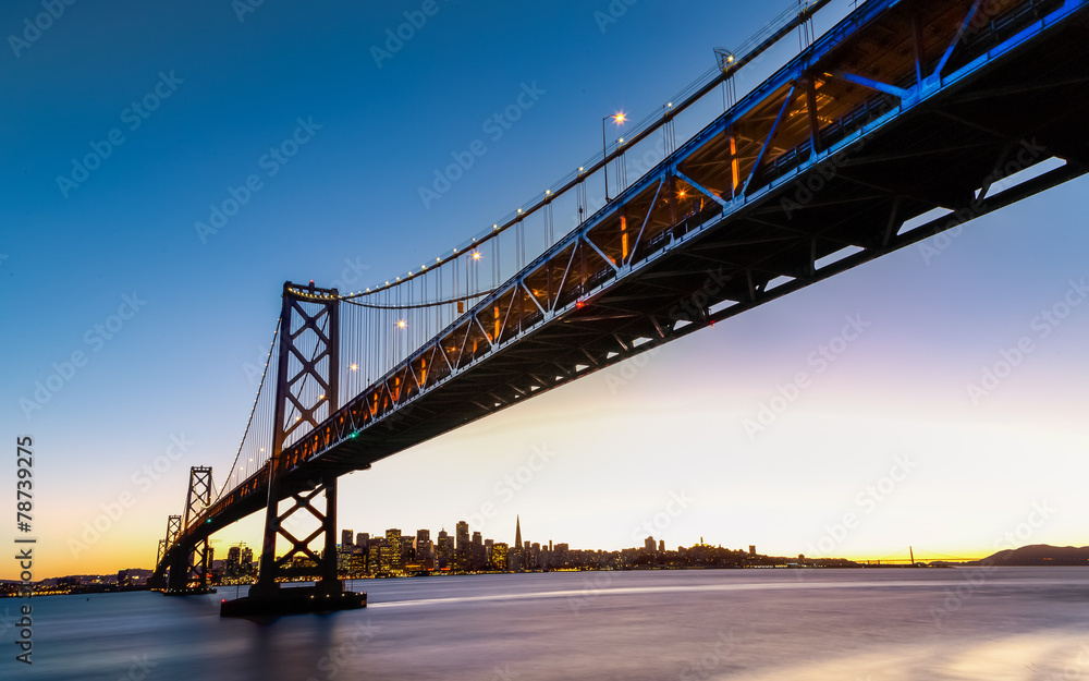 SF Bay Bridge at Sunset