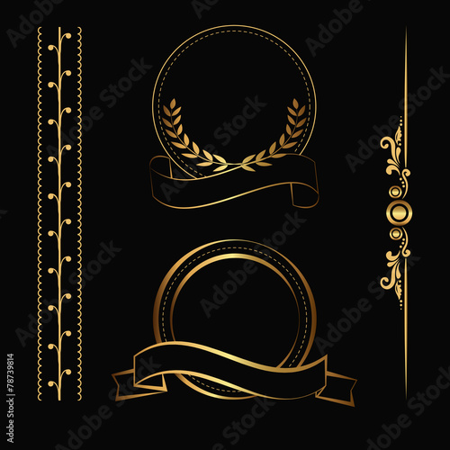 gold contour decorations
