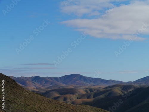 Mountains of Cardon on Fuerteventura in morning light