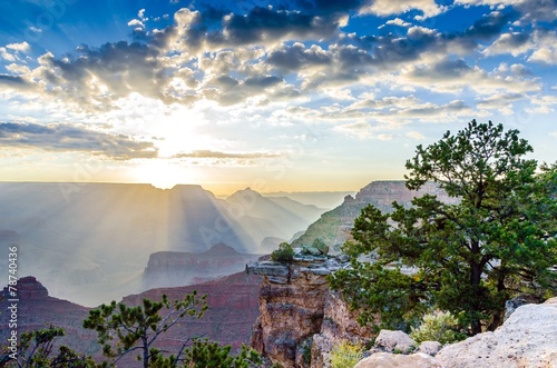 Fényképezés Sunrise at The Grand Canyon in Arizona, USA